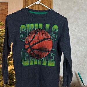 Old Navy Kids Long Sleeve Tee - Navy with Green and Red Graphic